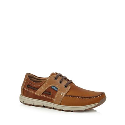 Tan leather 'Byron' boat shoes